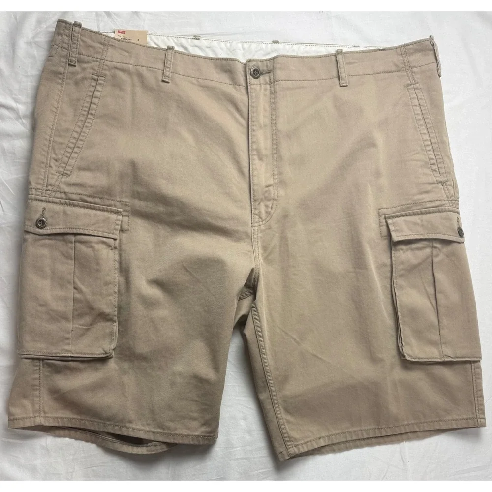 Levis Ace Cargo Shorts Mens 46‎ Khaki Tan Big and Tall Utility, Outdoor, hiking
